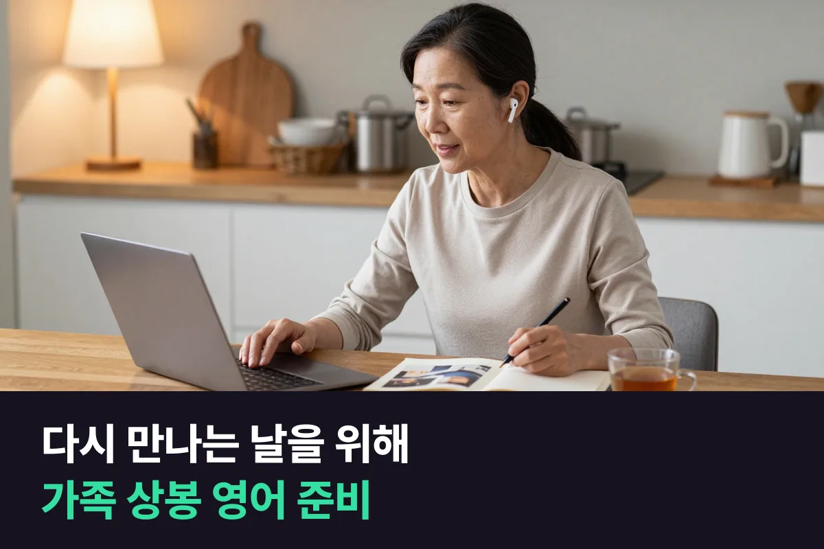 해외 입양인 가족과의 상봉을 앞둔 가족이 준비하는 영어 대화
