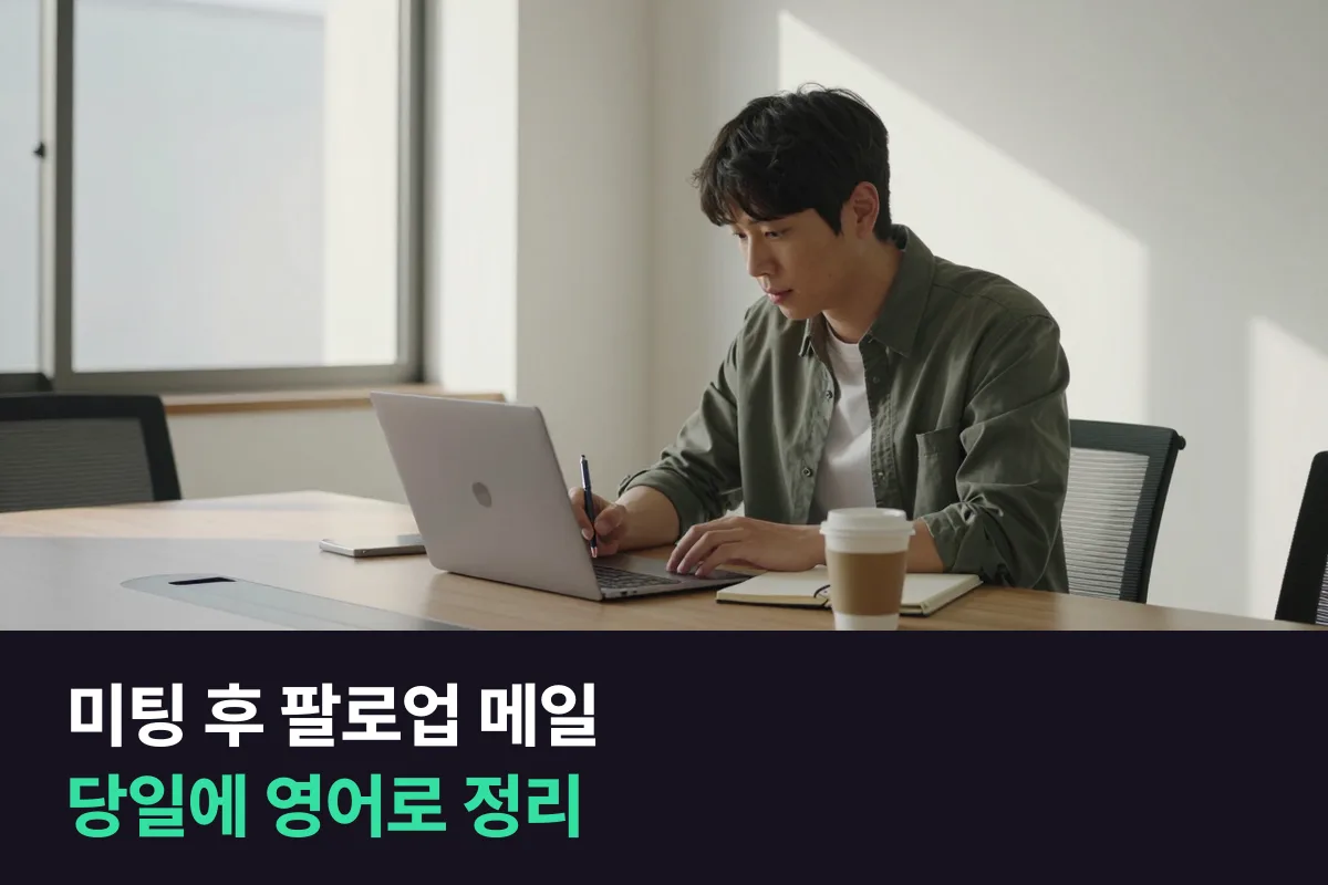 해외 거래처와 미팅이 끝난 뒤 보내는 영어 팔로업 메일 예문