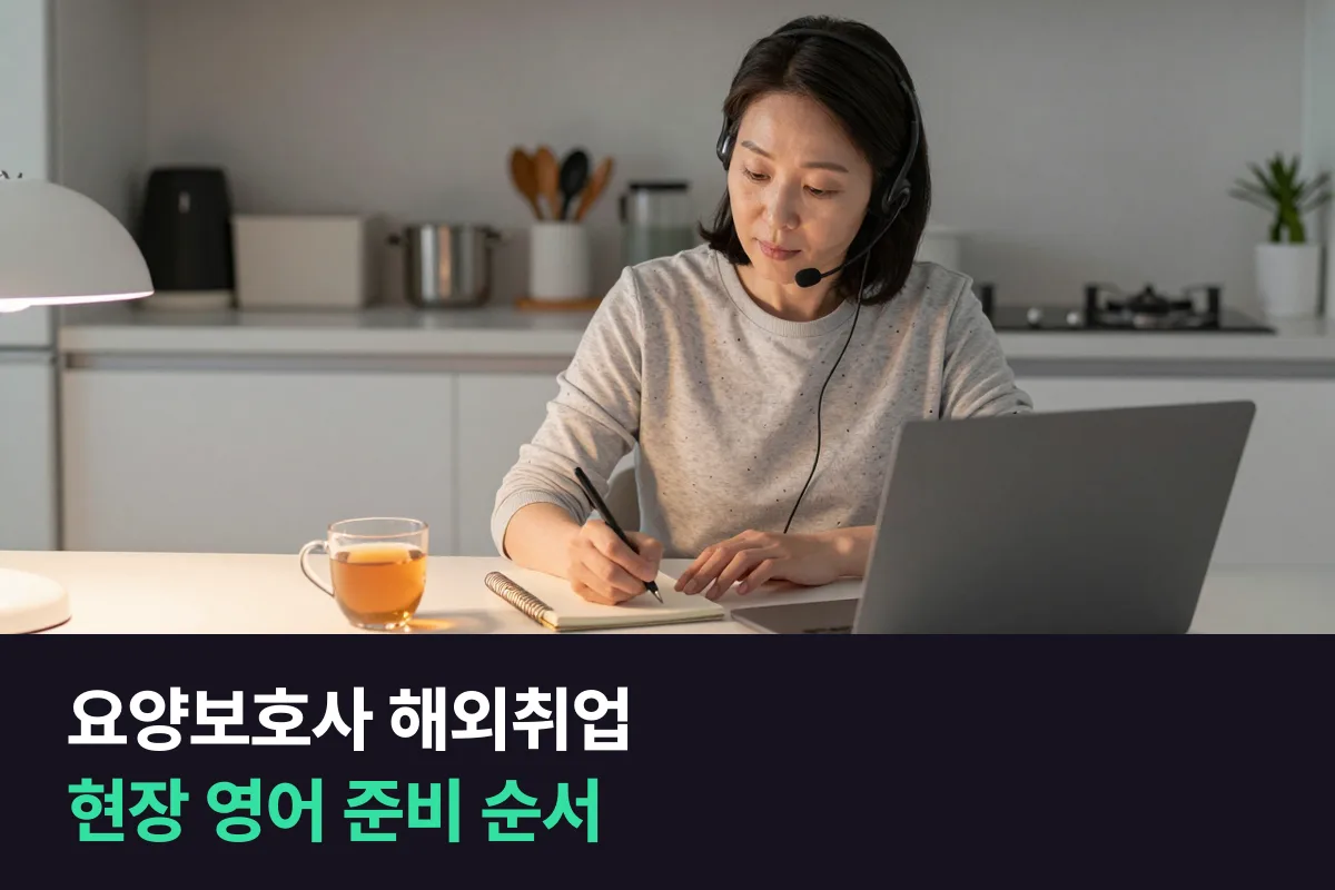 호주·캐나다 요양 분야 취업을 준비하는 사람이 현장 영어를 준비하는 순서