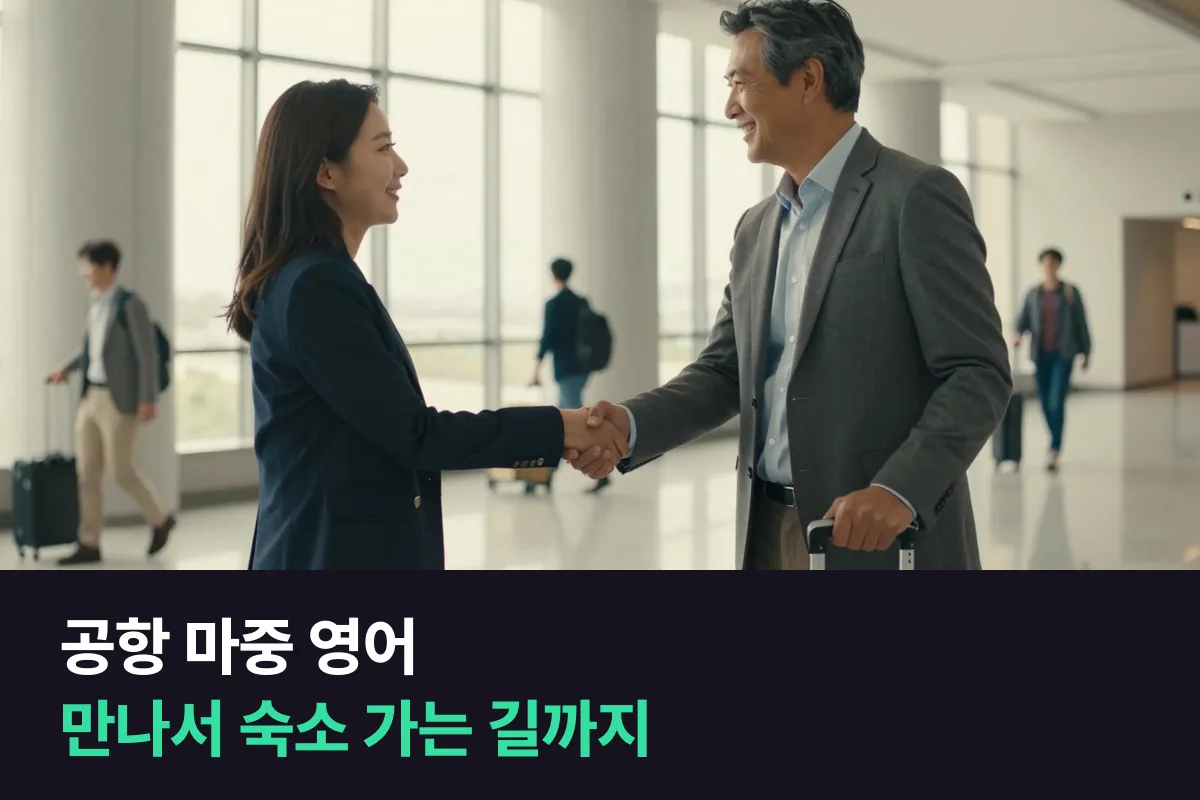 공항으로 외국인 손님을 마중 나갔을 때 영어로 무엇을 말하나요?