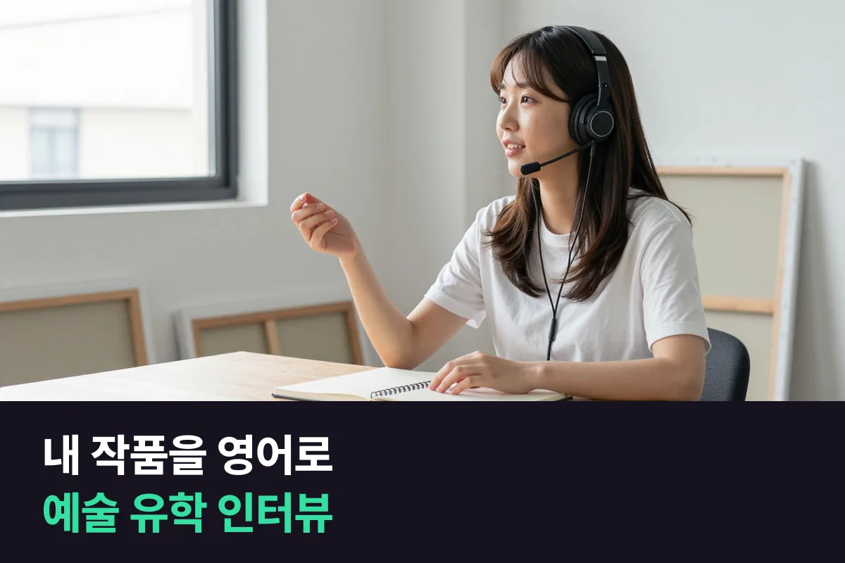 해외 음대·미대 입시 인터뷰를 앞둔 학생의 예술 유학 인터뷰 영어: 포트폴리오와 연주곡 설명 준비