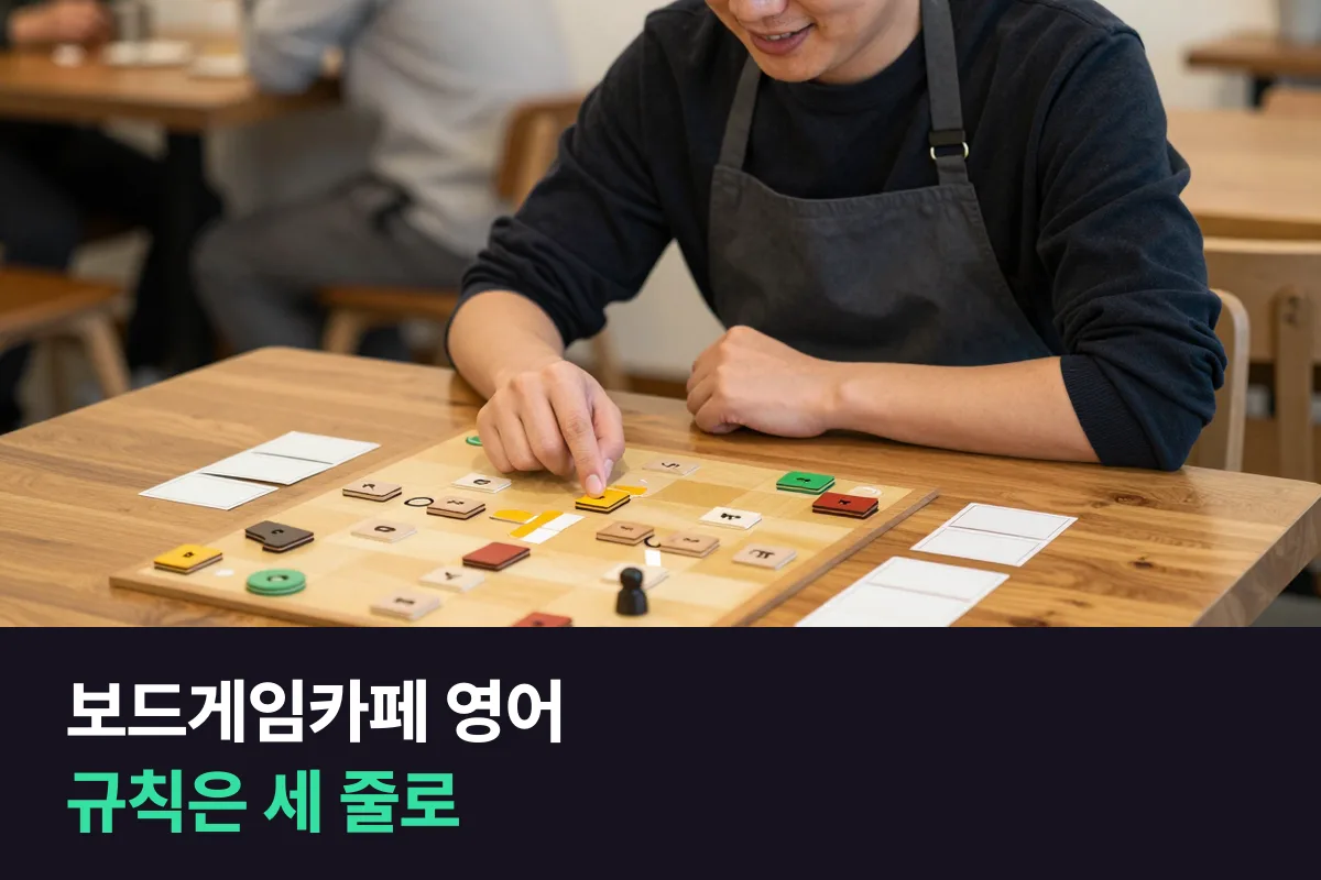 외국인 손님이 늘어난 보드게임카페, 사장님은 요금과 게임 규칙을 영어로 어떻게 설명할까요?