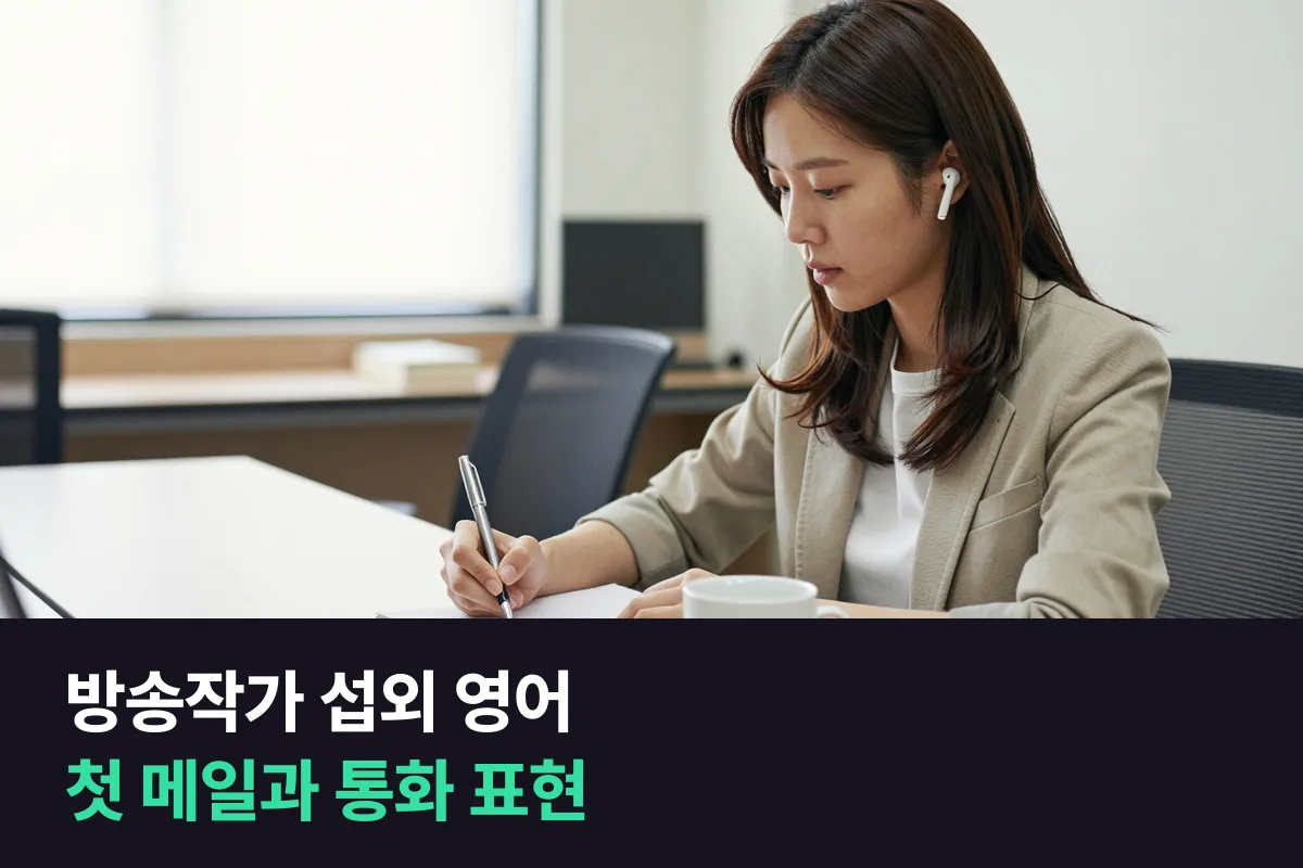 외국인 출연자를 섭외하는 방송작가가 메일과 통화에서 쓰는 영어