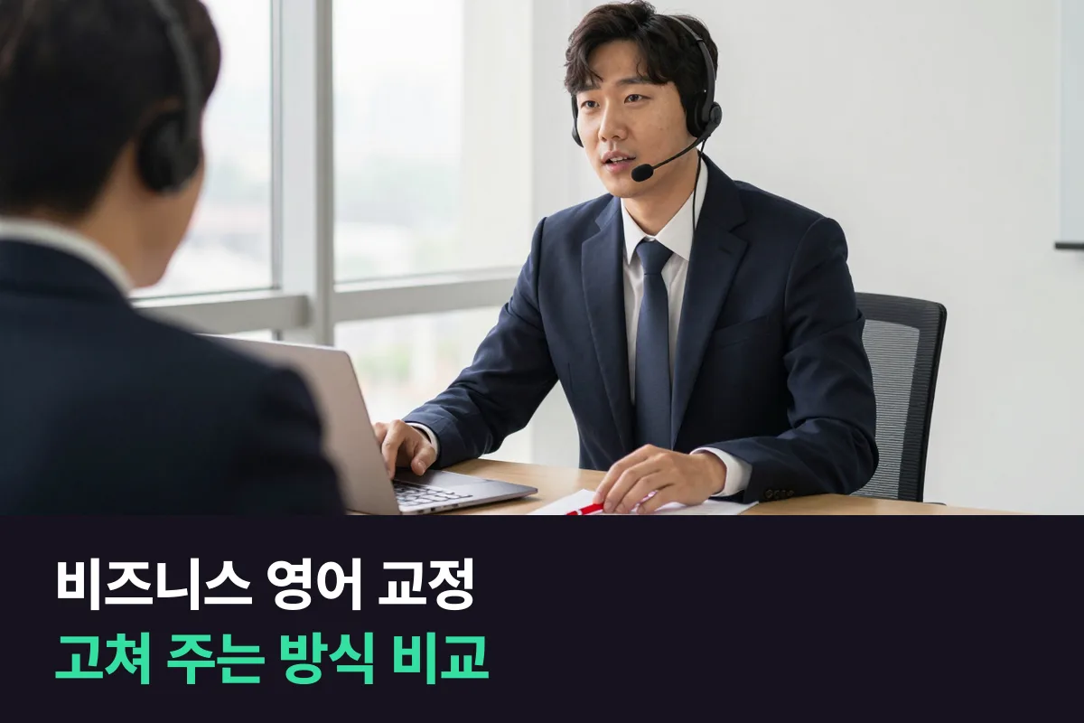 비즈니스 영어 교정 화상영어 비교: 누가, 언제, 어떻게 고쳐 주는지로 고르기