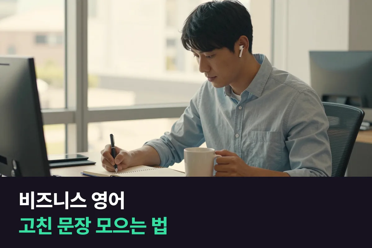 비즈니스 영어 표현 정리법: 고쳐 받은 문장을 상황별 표현 노트로 바꾸기