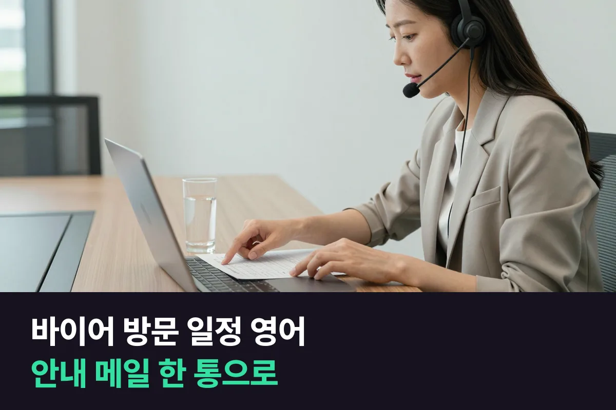 해외 바이어의 한국 방문 일정을 영어 안내 메일 한 통에 정리하는 법