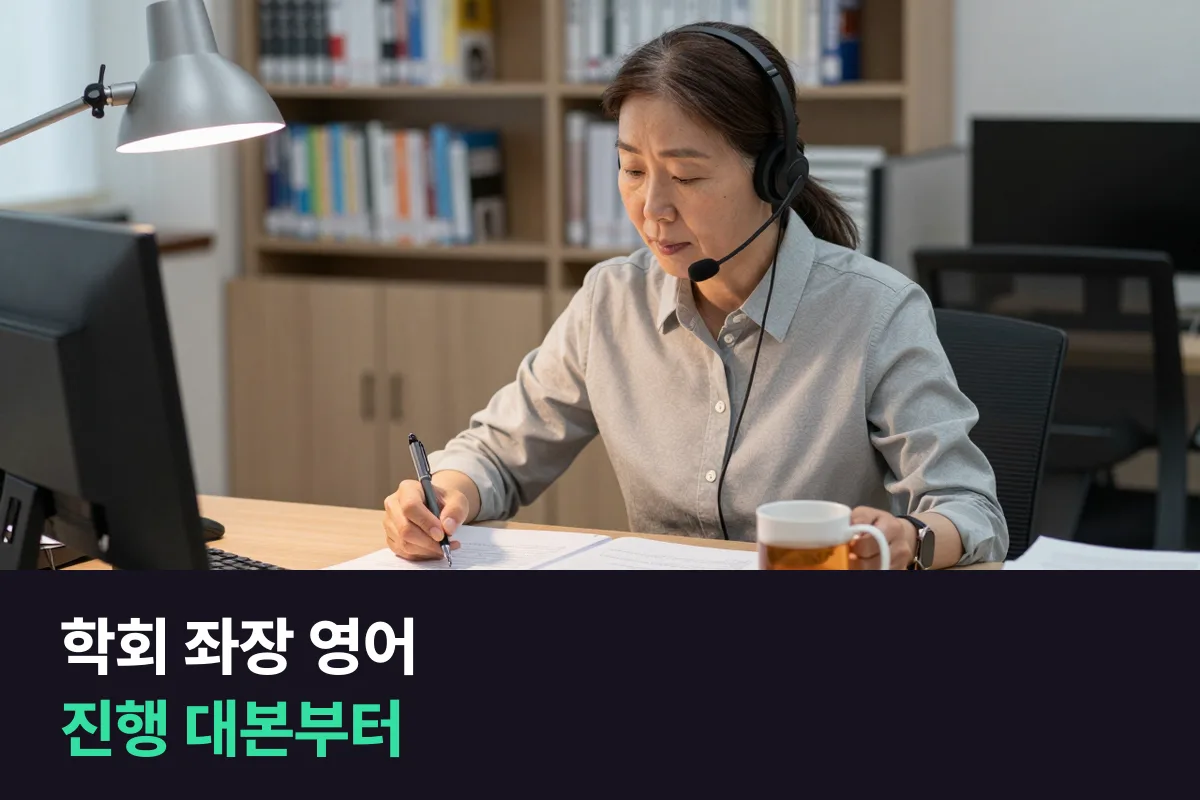 해외 학회에서 세션 좌장을 처음 맡았다면 진행 영어는 무엇부터 준비할까요?