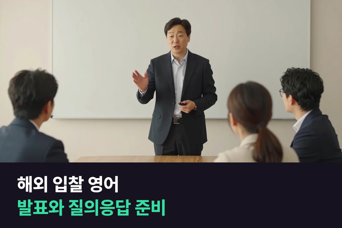 건설사 해외영업 담당자는 발주처 앞 입찰 발표와 질의응답을 영어로 어떻게 준비할까요?
