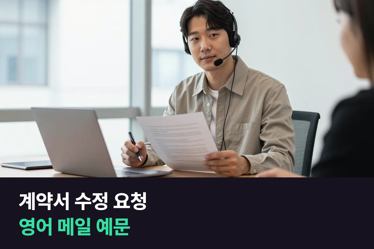 해외 거래처에 계약서 조항을 고쳐 달라고 할 때 쓰는 영어 메일 예문