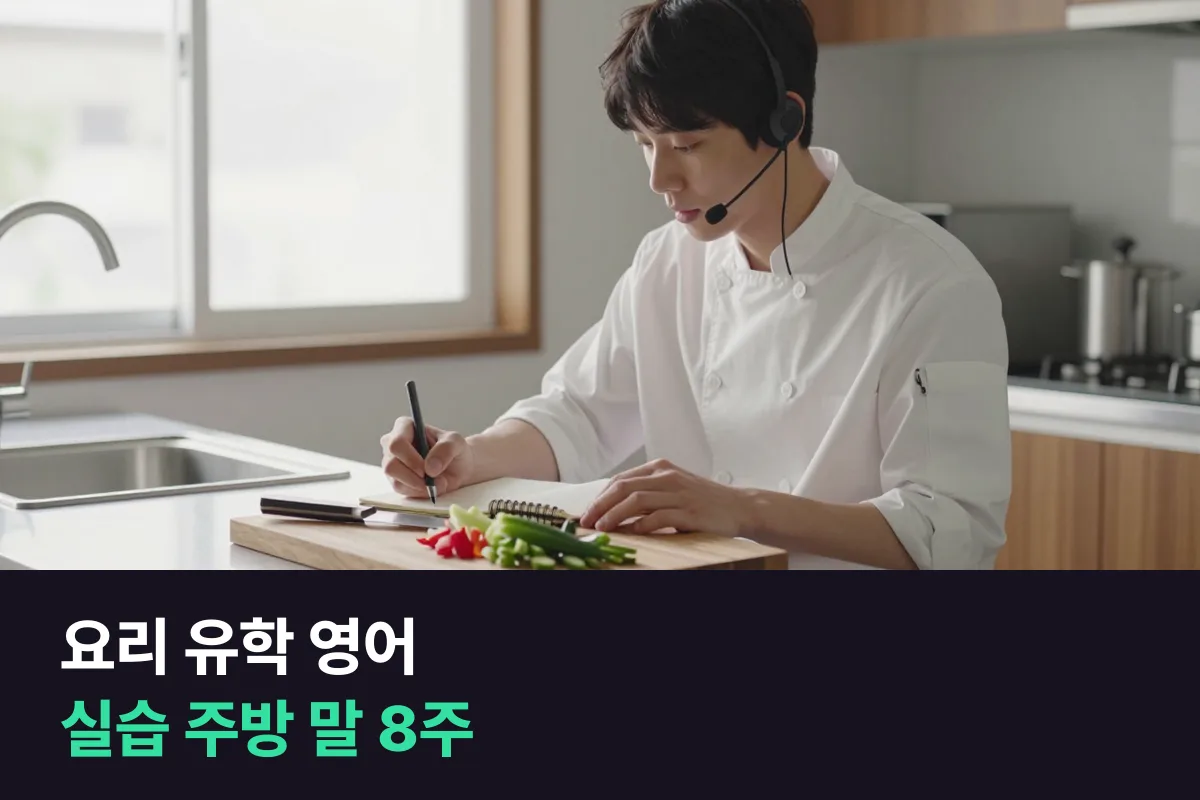 해외 요리학교 입학을 앞둔 사람은 실습 주방 영어를 어떻게 준비할까요?