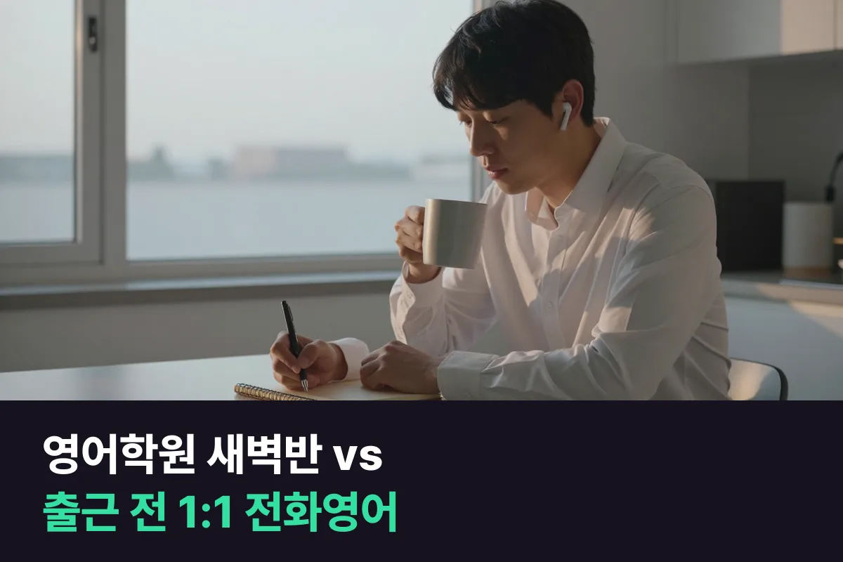 영어학원 새벽반과 1:1 전화영어, 출근 전 시간을 어디에 쓸까요?
