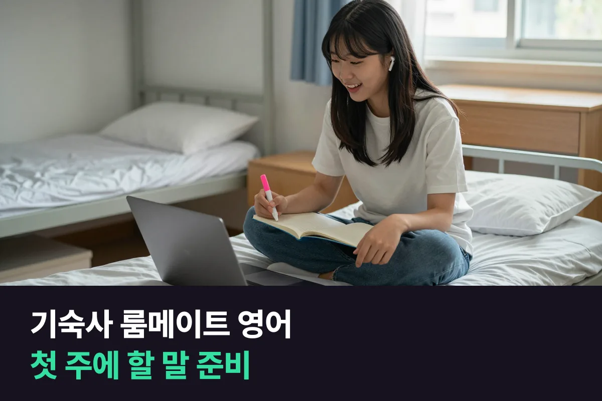 외국인 룸메이트와 기숙사에 살게 된 대학생, 생활 영어는 무엇부터 준비할까요?