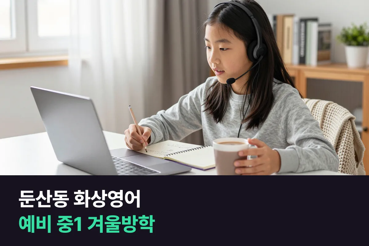 둔산동 화상영어: 예비 중1 겨울방학, 말하기를 먼저 챙기는 이유