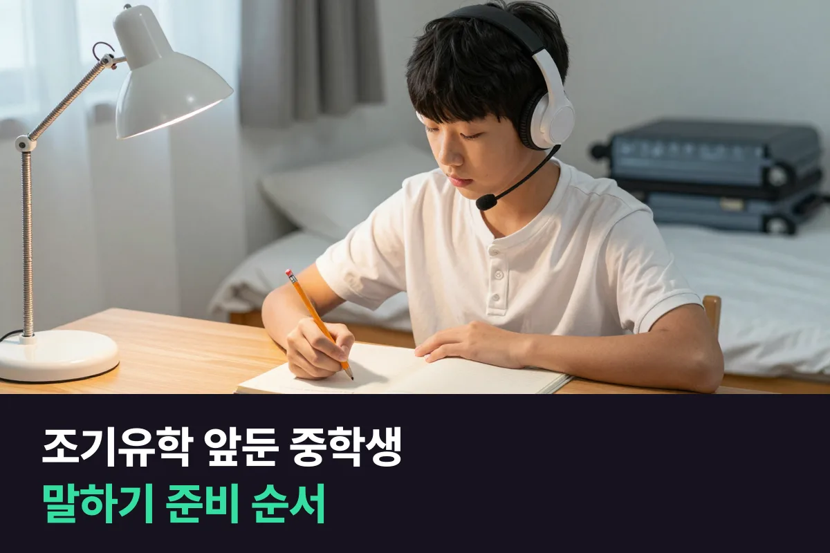 조기유학 영어: 출국 앞둔 중학생, 말하기는 이 순서로 준비해요