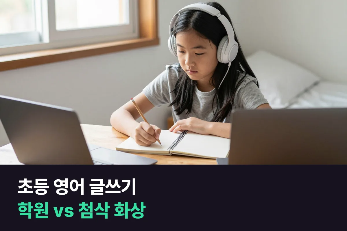 초등 영어 글쓰기: 고학년이라면 글쓰기 학원과 영작 첨삭이 붙은 1:1 화상영어 중 무엇을 고를까요?