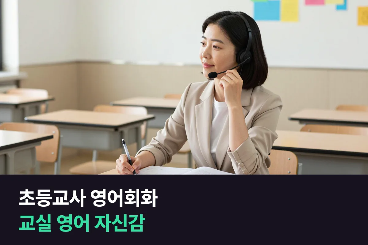 초등교사 영어회화: 담임 선생님이 교실 영어 말하기 자신감을 키우는 법
