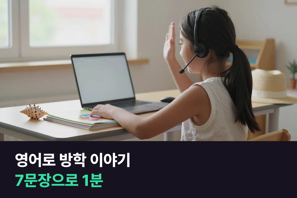 영어로 방학 이야기: 초등학생이 방학에 한 일을 1분 동안 말하는 법