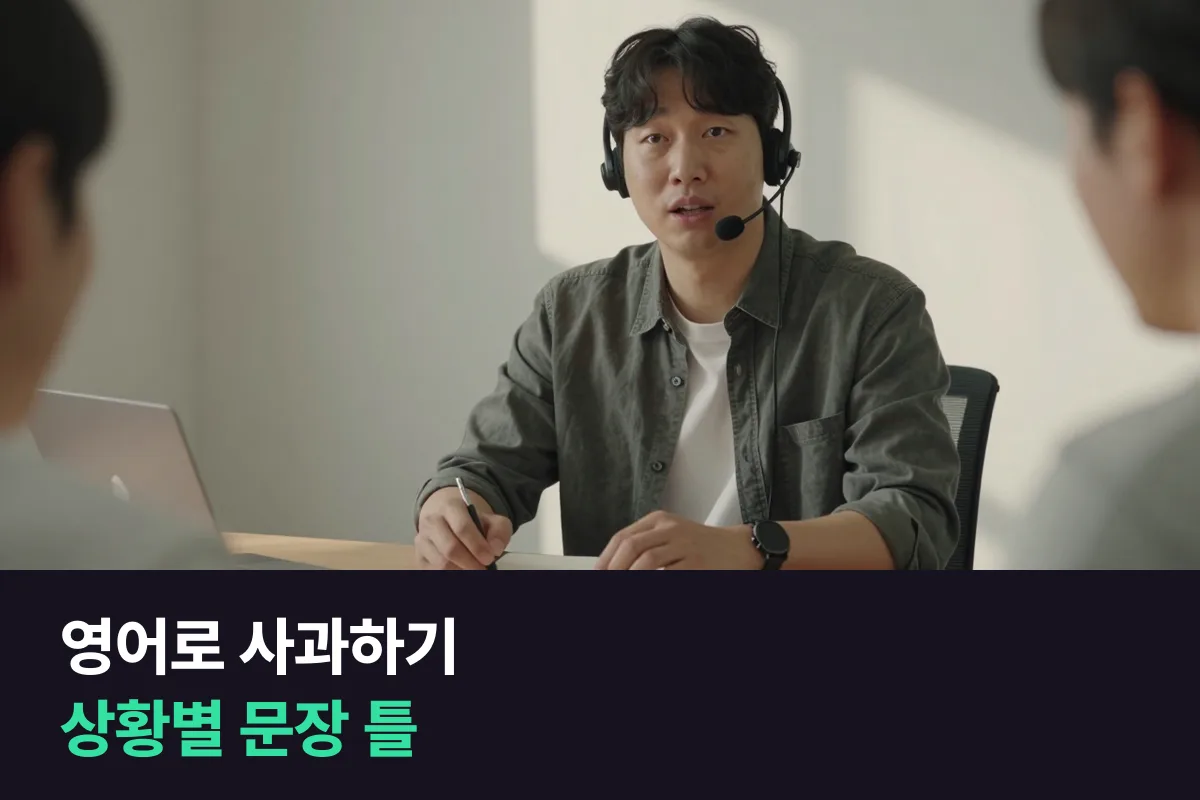 영어로 사과하기: 업무 상황별로 빈칸만 채우면 되는 문장 틀