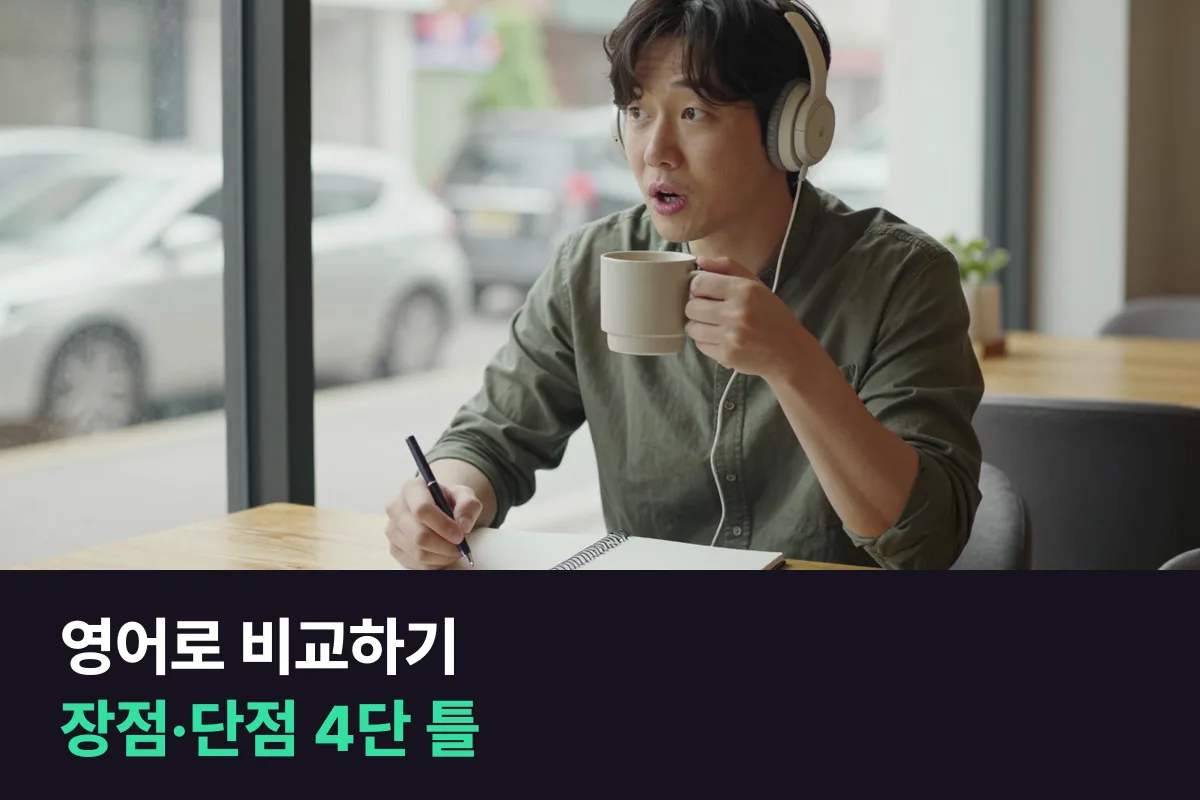 영어로 비교하기: A와 B를 장점·단점 표로 정리해 말하는 4단 틀
