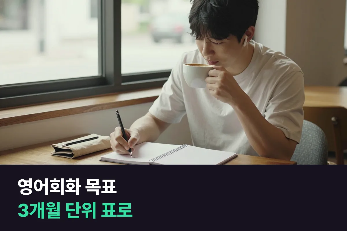영어회화 목표를 3개월 단위 표로 적는 법