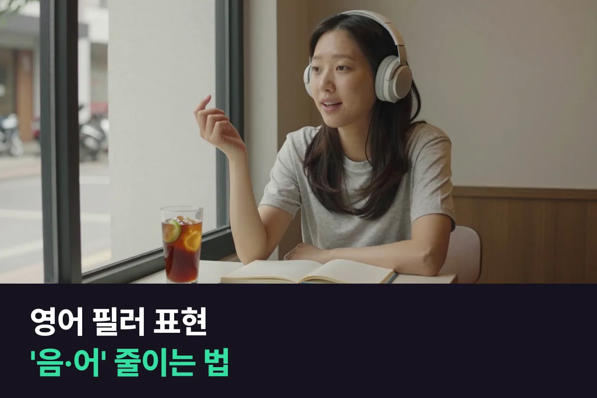 영어 필러 표현, '음·어'를 세어 보고 대신 쓸 말로 바꿔요