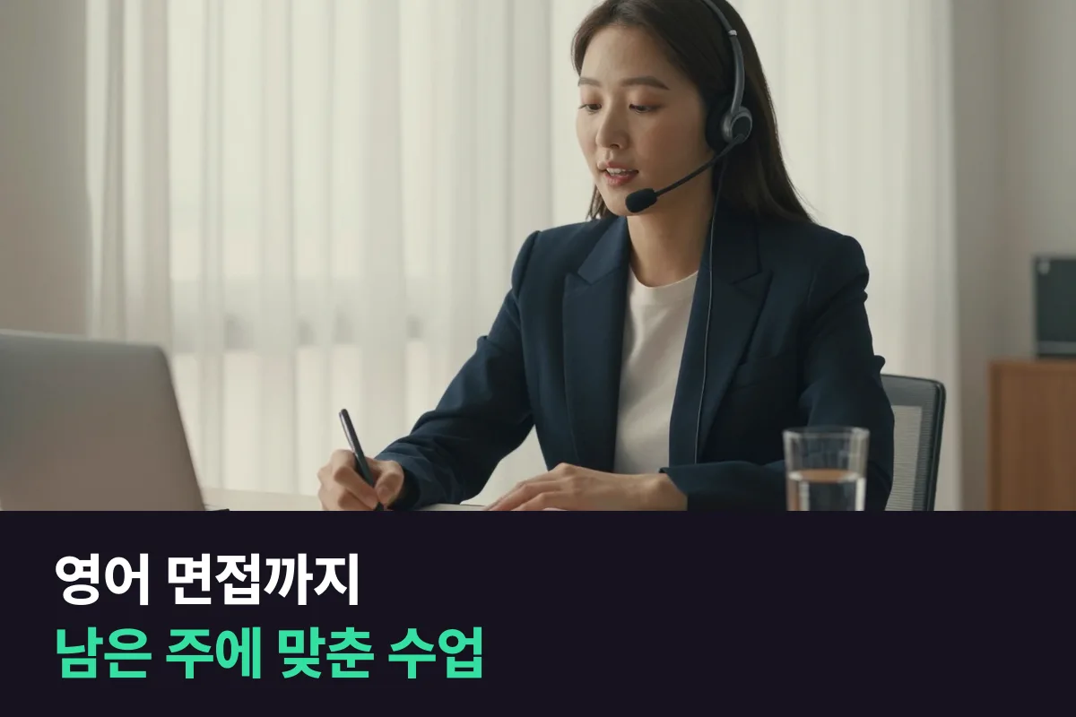 영어 면접 준비 기간: 2주·4주·8주 남았을 때 1:1 수업을 짜는 법