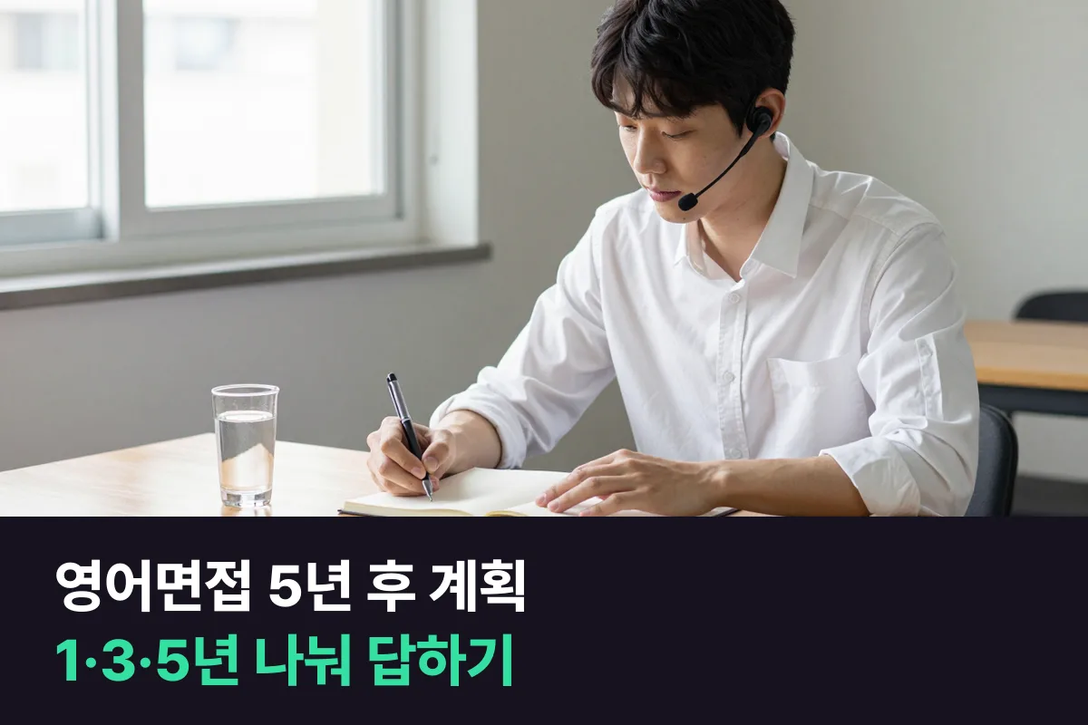 영어면접 5년 후 계획: 직함보다 '할 줄 알게 될 일'로 답해요