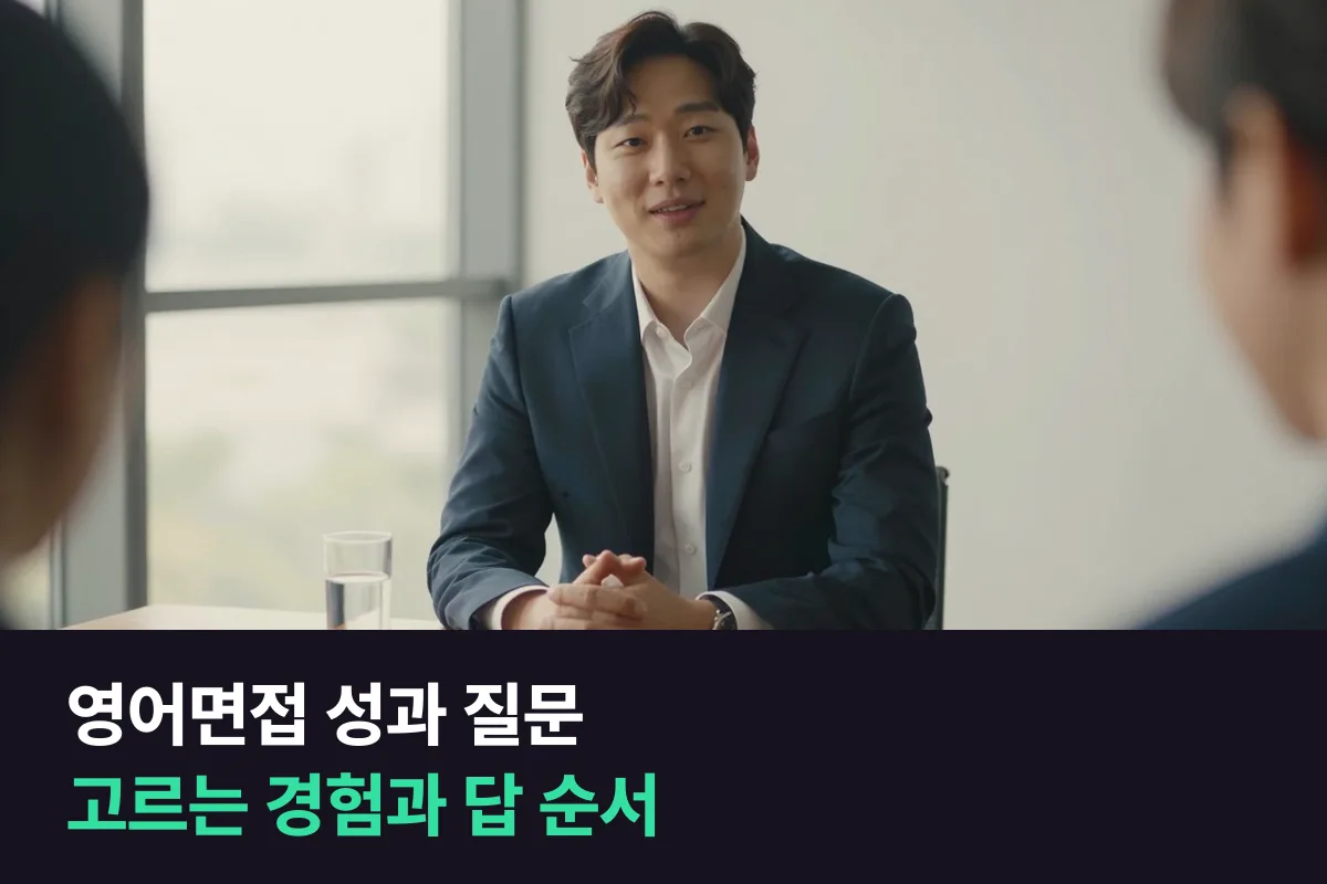 영어면접에서 가장 자랑스러운 성과를 물으면 어떤 경험을 골라 어떤 순서로 답할까요?