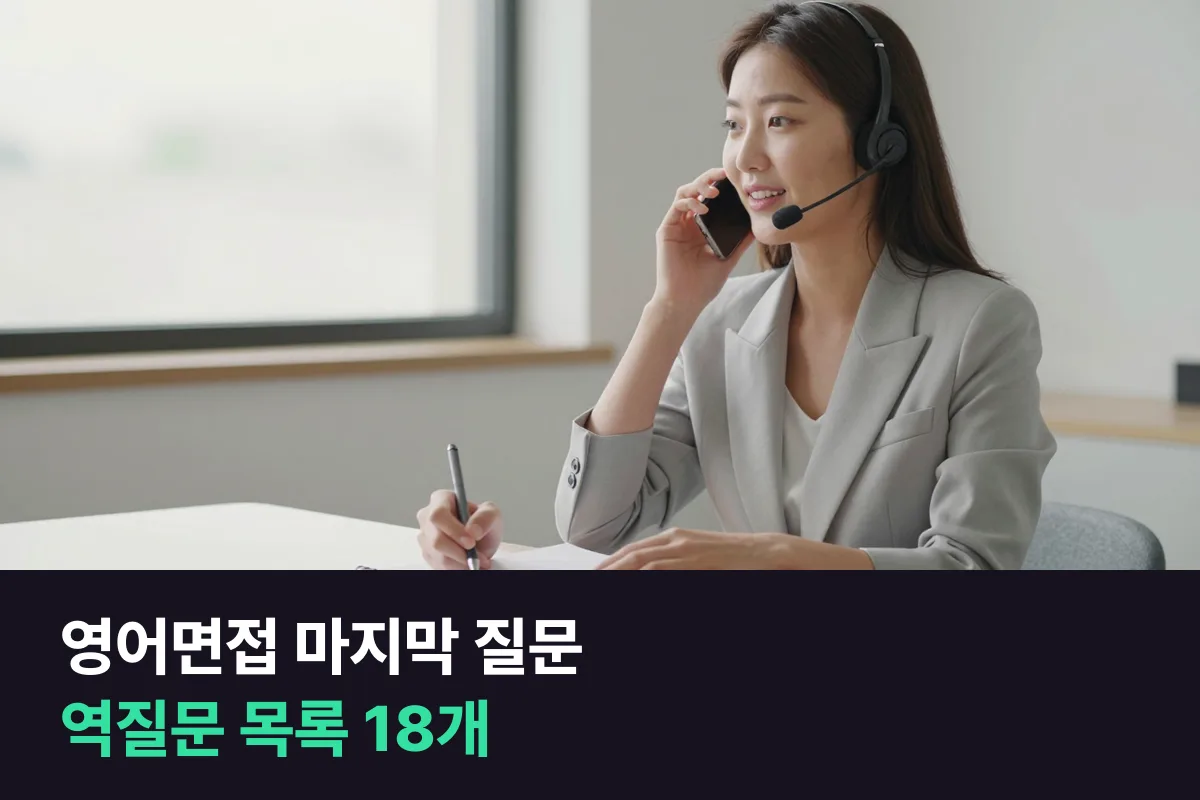 영어면접 마지막 질문, 'Any questions?'에 꺼낼 역질문 목록