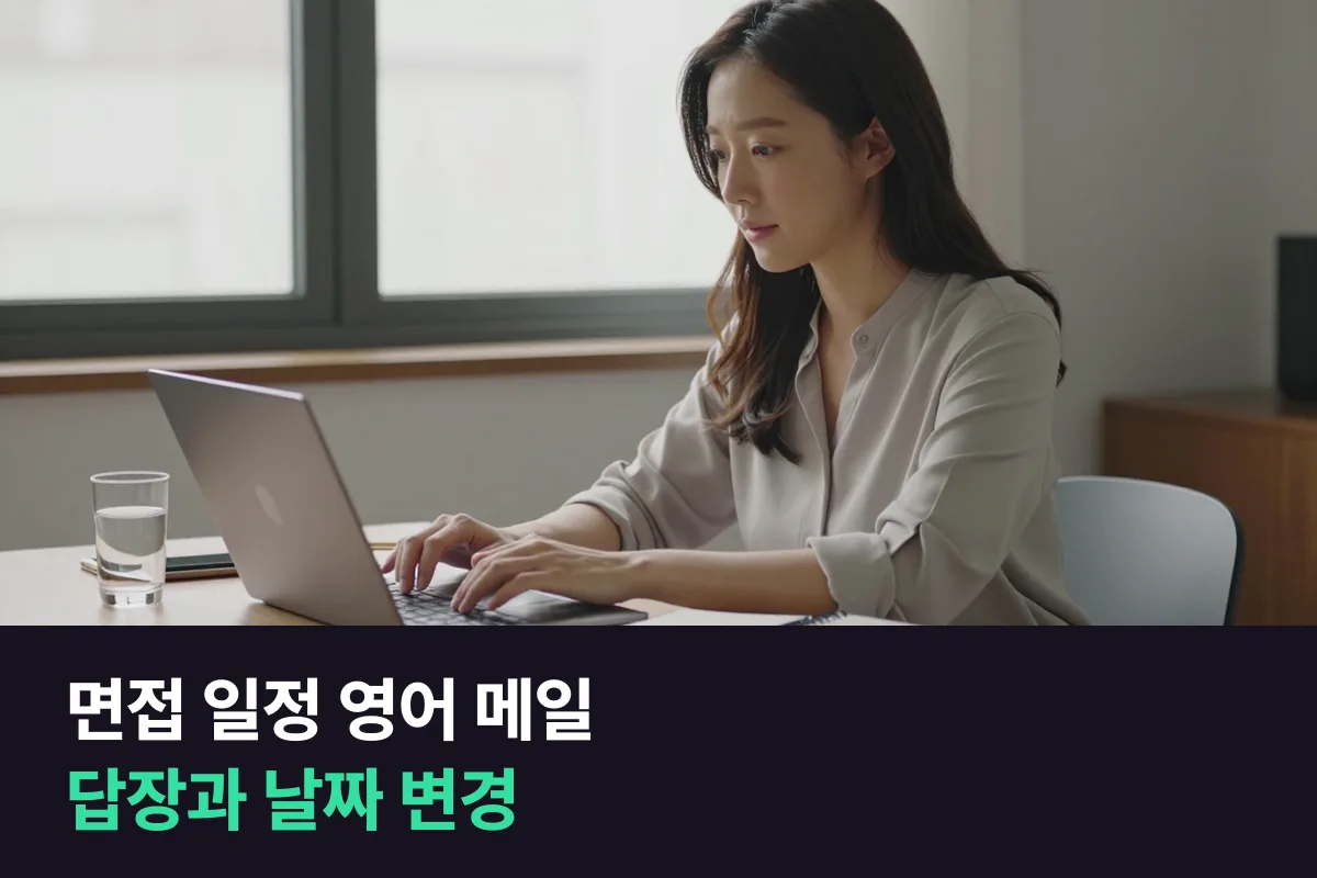 영어면접 일정 안내 메일에 답장하고 날짜를 바꿔 달라고 하는 예문