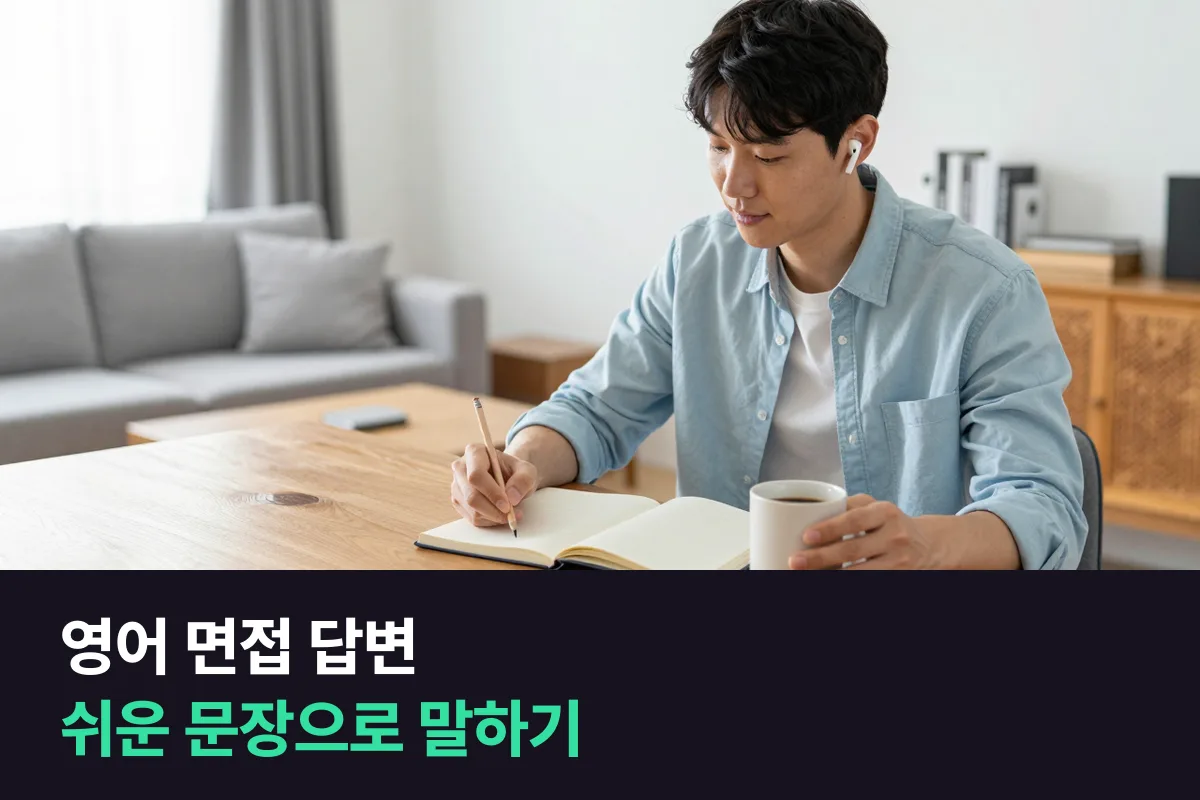 영어 면접 답변, 쉬운 문장이 외운 어려운 문장보다 잘 들려요