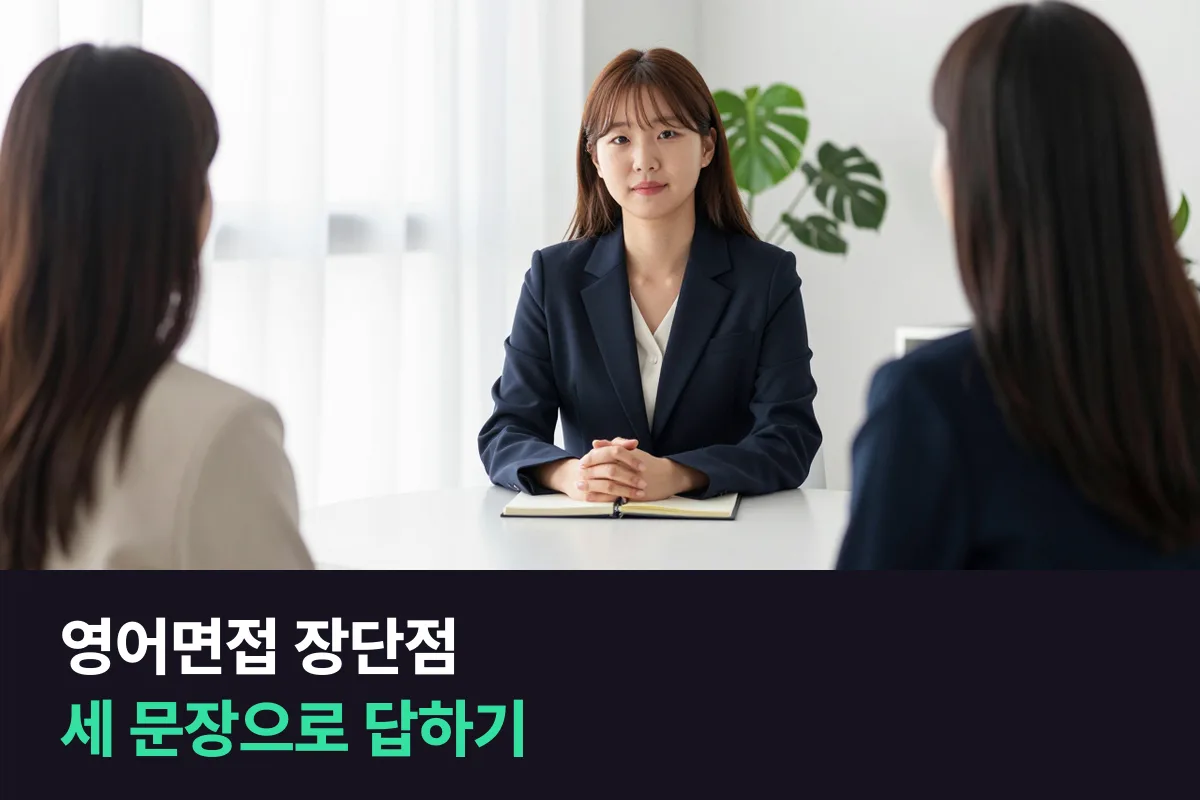 영어면접 장단점: 강점은 '근거', 약점은 '고치는 중'까지 세 문장으로