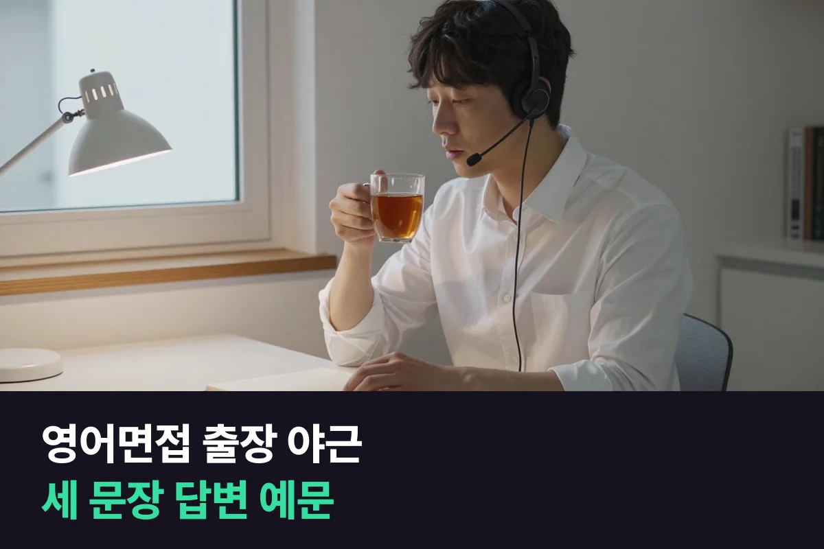 영어면접에서 출장과 야근이 가능하냐고 물으면 입장, 경험, 확인 질문 순서로 답해요