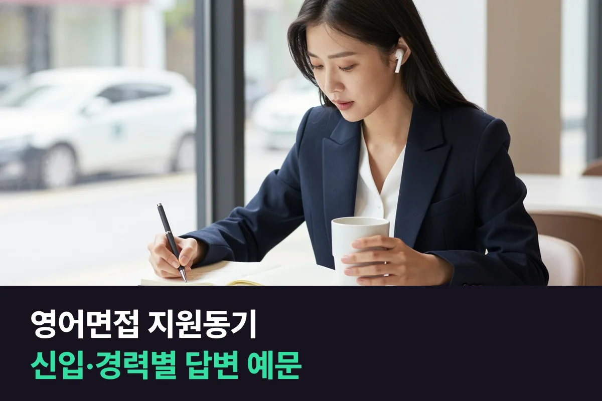 영어면접 지원동기: 신입은 '배울 준비', 경력은 '해 온 일'로 답해요