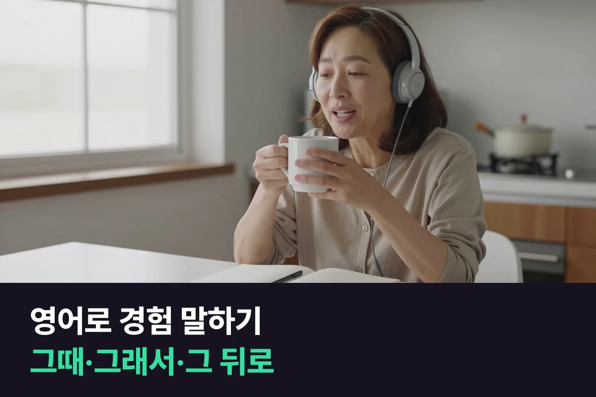 영어로 경험 말하기: 지난 일을 '그때 → 그래서 → 그 뒤로' 3단으로 말하는 틀