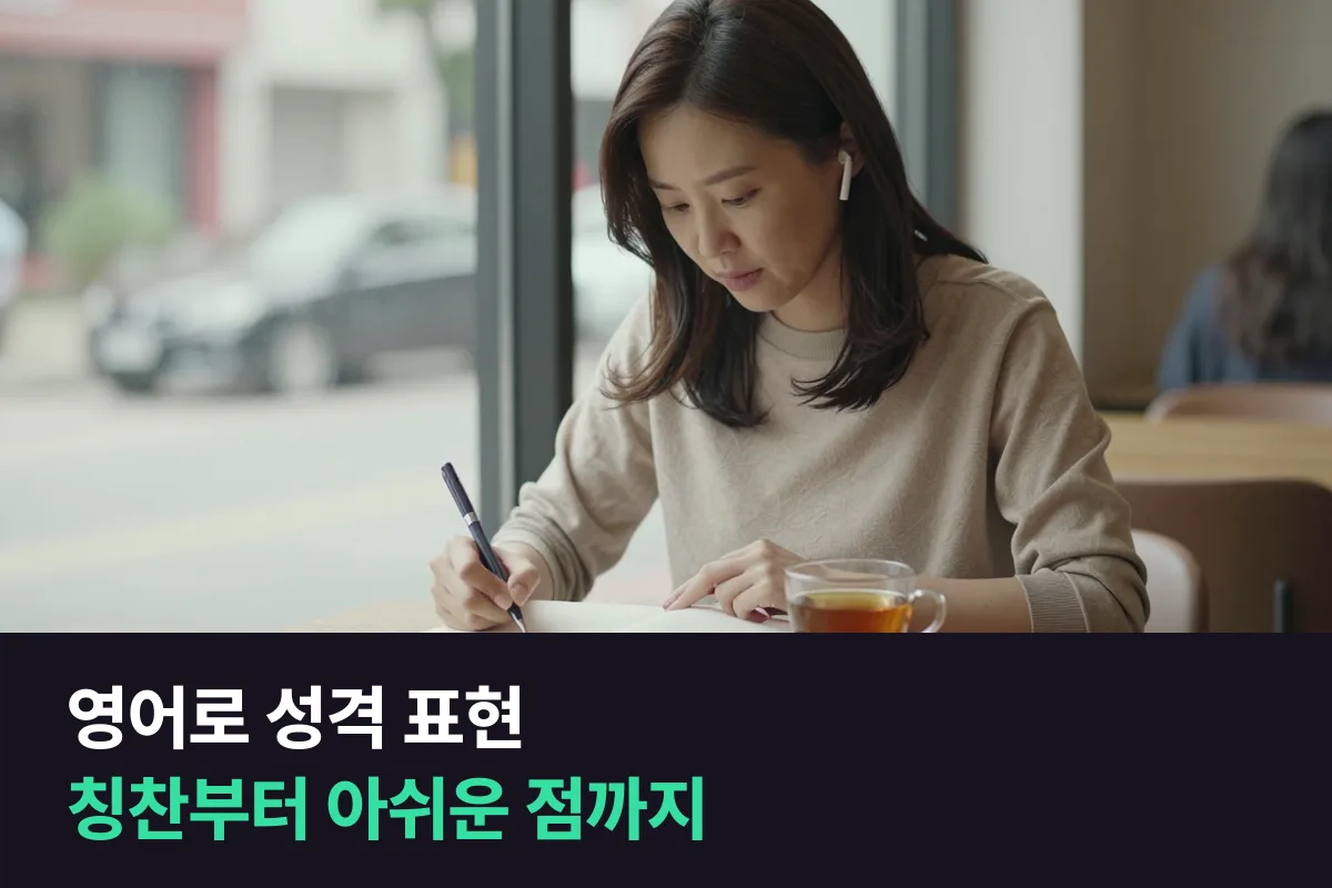 영어로 성격 표현: 칭찬부터 아쉬운 점까지 단어와 문장 틀 체크리스트