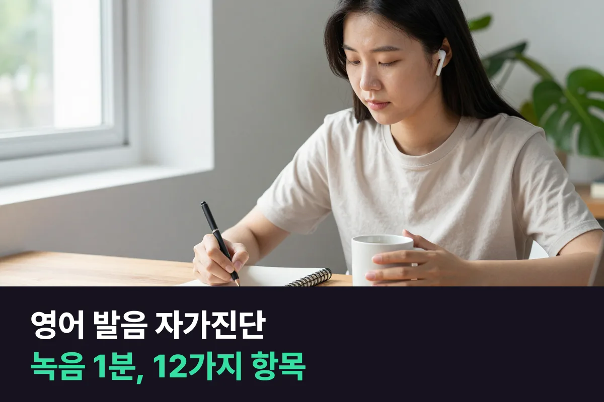 영어 발음 자가진단: 녹음 1분으로 내 발음 습관을 찾는 체크리스트