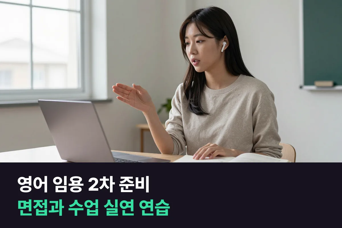 영어 임용 2차 준비, 면접은 영어인터뷰 과정·수업 실연은 영어스피치 과정으로 나눠 연습해요
