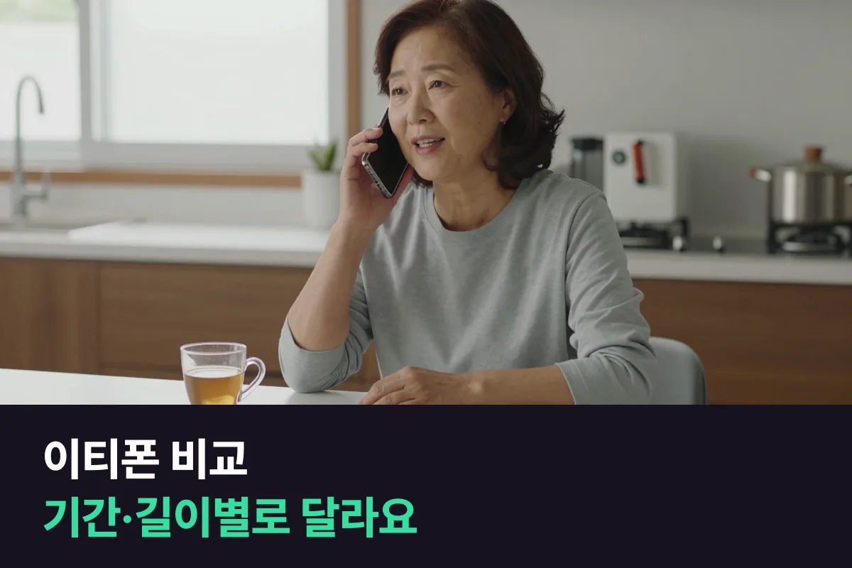 이티폰 비교: 등록 기간과 수업 길이, 받는 전화에 따라 답이 달라요