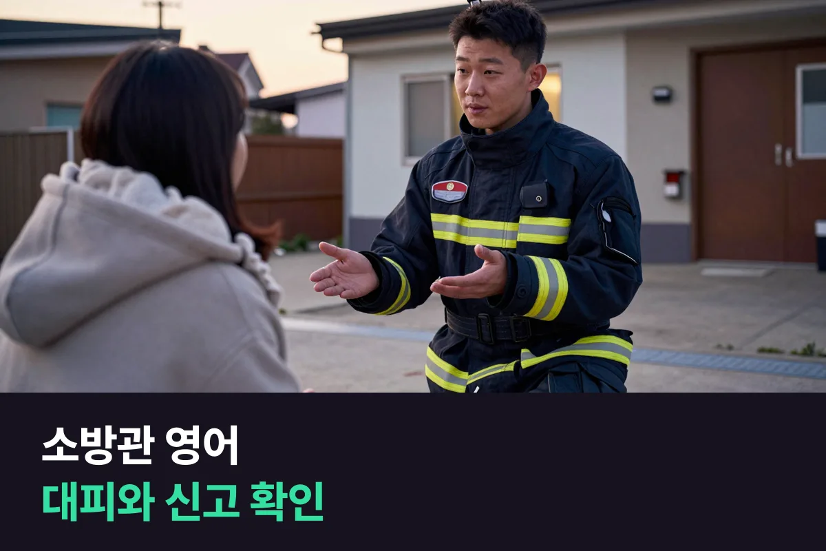 외국인 주민을 만나는 소방관, 영어는 짧은 지시와 확인 질문부터 준비해요