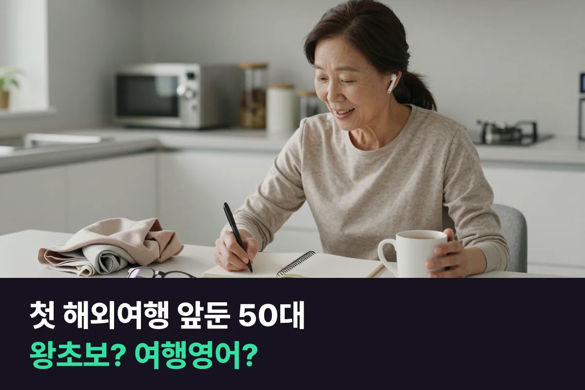 첫 해외여행을 앞둔 50대, 왕초보 과정과 여행영어 과정 중 어디서 시작할까?