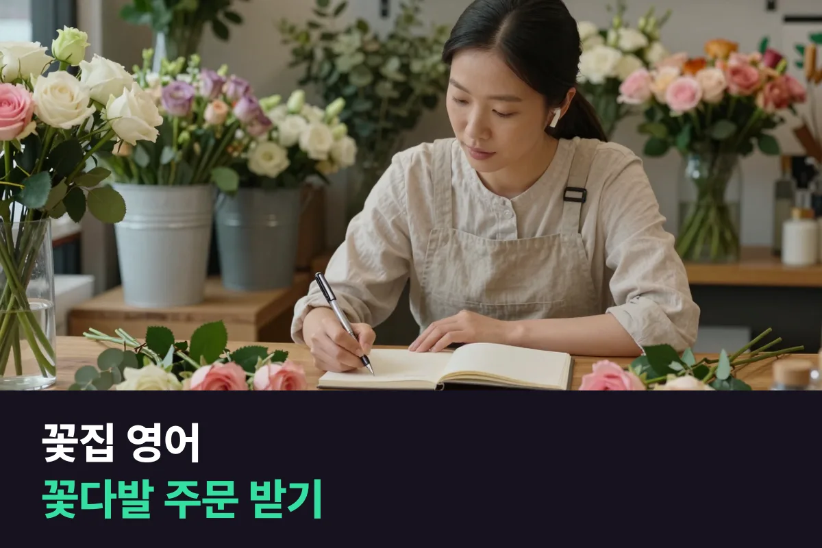 외국인 손님이 꽃다발을 주문할 때 꽃집 사장님은 영어로 무엇을 물어야 할까요?
