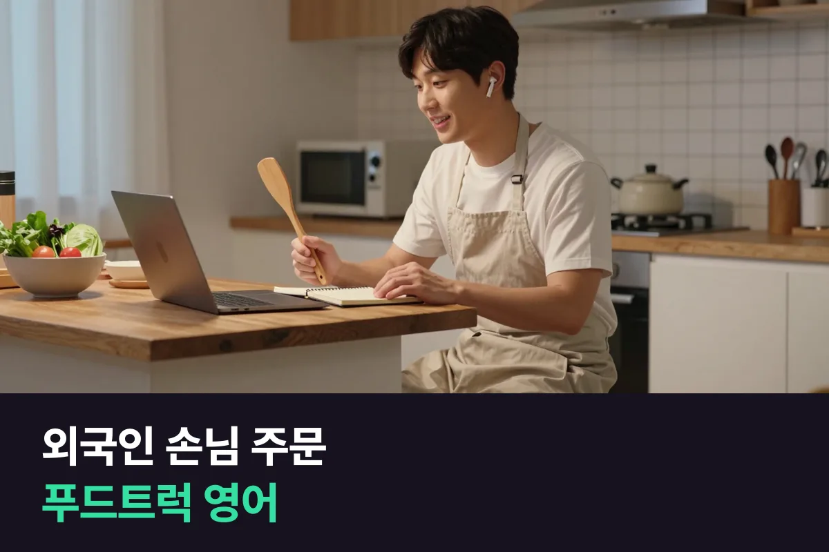 외국인 관광객 주문을 받는 푸드트럭·노점 사장님의 메뉴 설명 영어