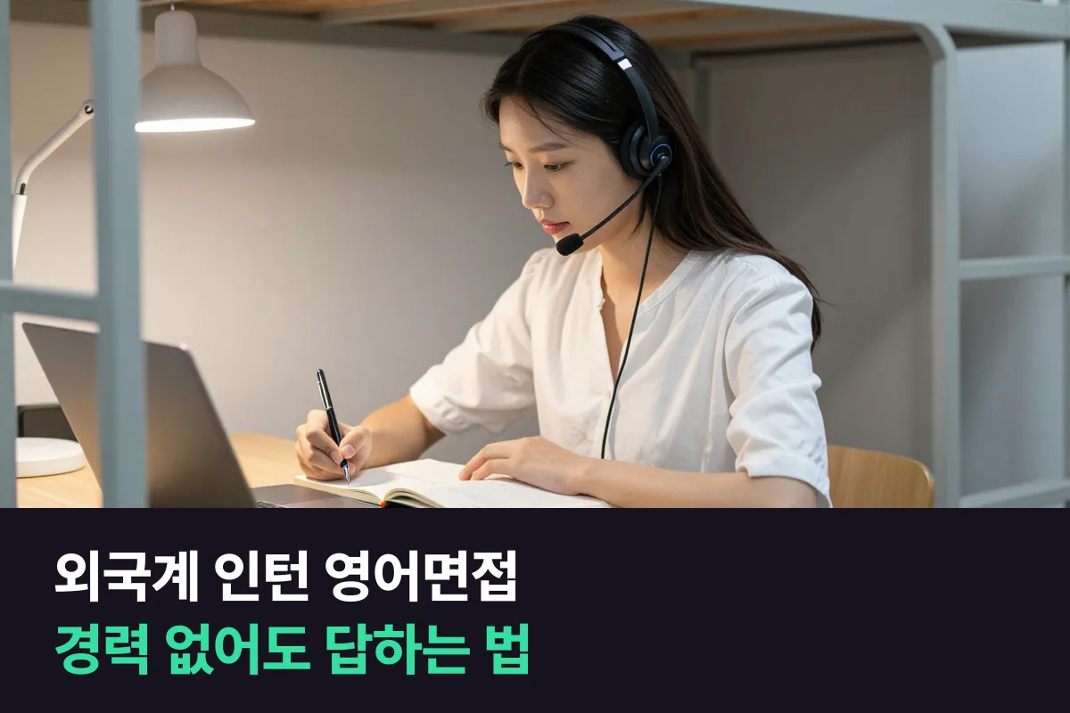 외국계 인턴 영어면접: 경력이 없어도 답할 거리를 만드는 법