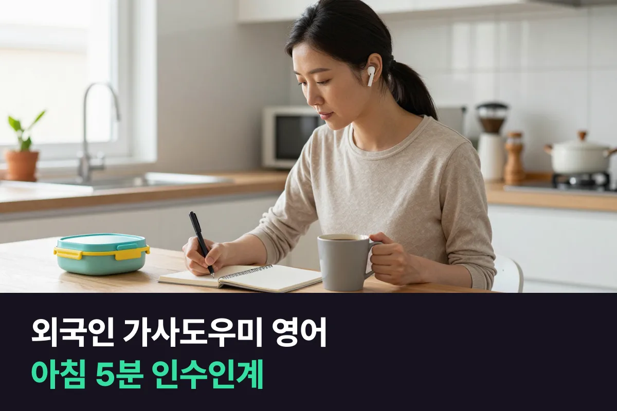 외국인 가사도우미 영어: 맞벌이 부모가 아침 5분 인수인계를 영어로 하는 법