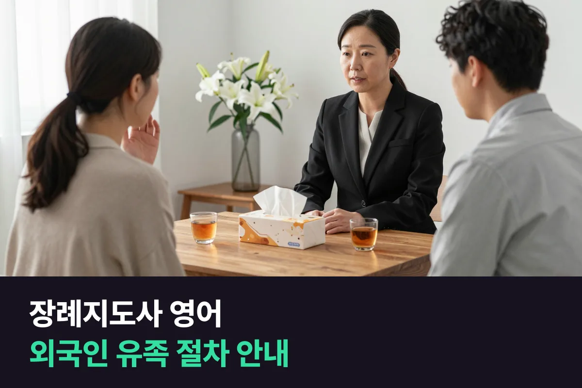 외국인 유족에게 장례 절차를 안내해야 하는 장례지도사를 위한 영어 준비
