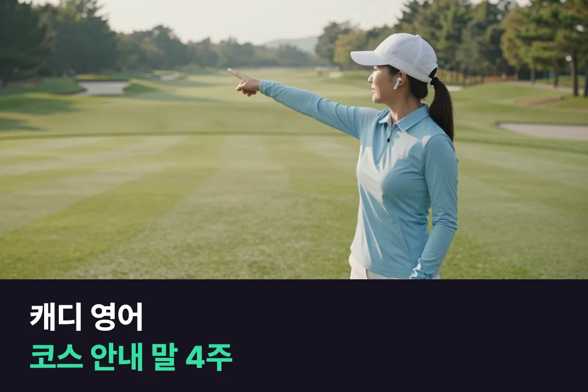 외국인 골퍼를 맡게 된 캐디는 어떤 영어부터 준비할까요?