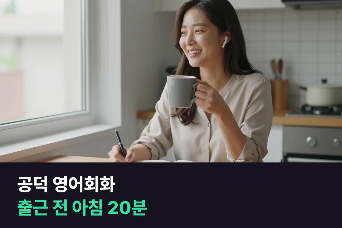 공덕 영어회화: 출근 전 아침 20분으로 말문 여는 직장인 계획