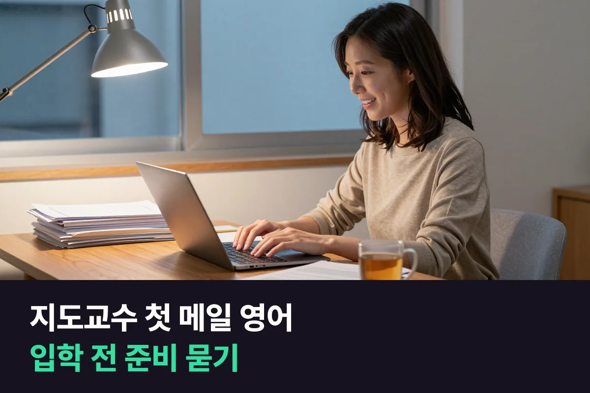 해외 대학원에 합격한 뒤 지도교수에게 첫 메일을 영어로 어떻게 보내고 입학 전 준비를 물을까요?