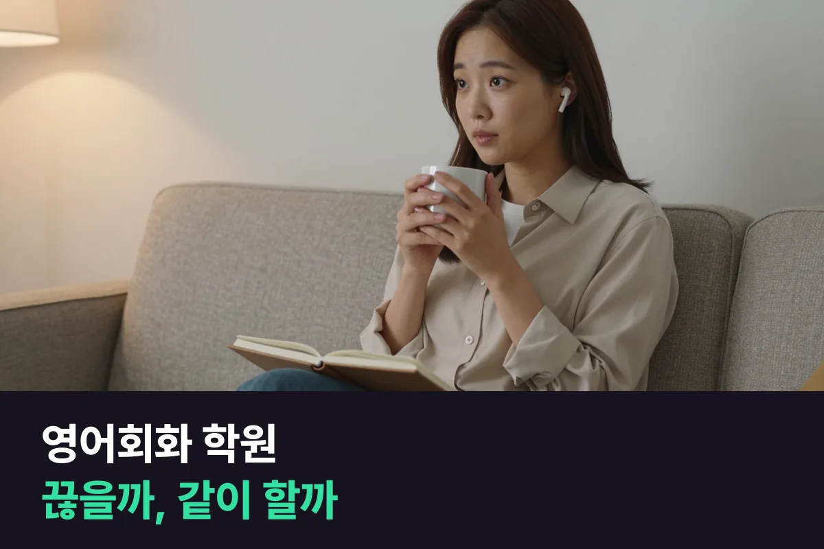 그룹 영어회화 학원을 다니는 직장인, 학원을 끊고 1:1 전화영어로 바꿀까 둘 다 들을까